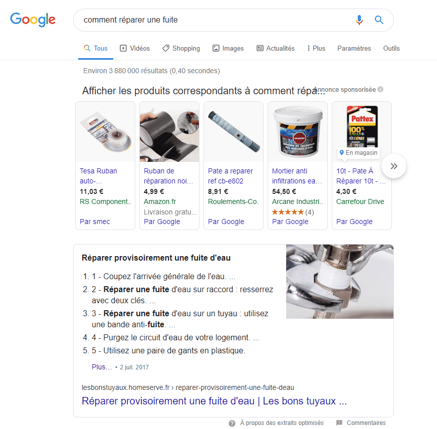 recherche google